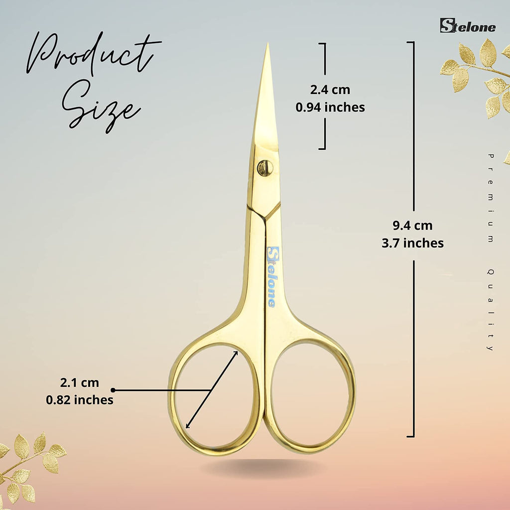 Stelone rust proof titanium coated mini scissors highlighting the premium salon grade build quality.
