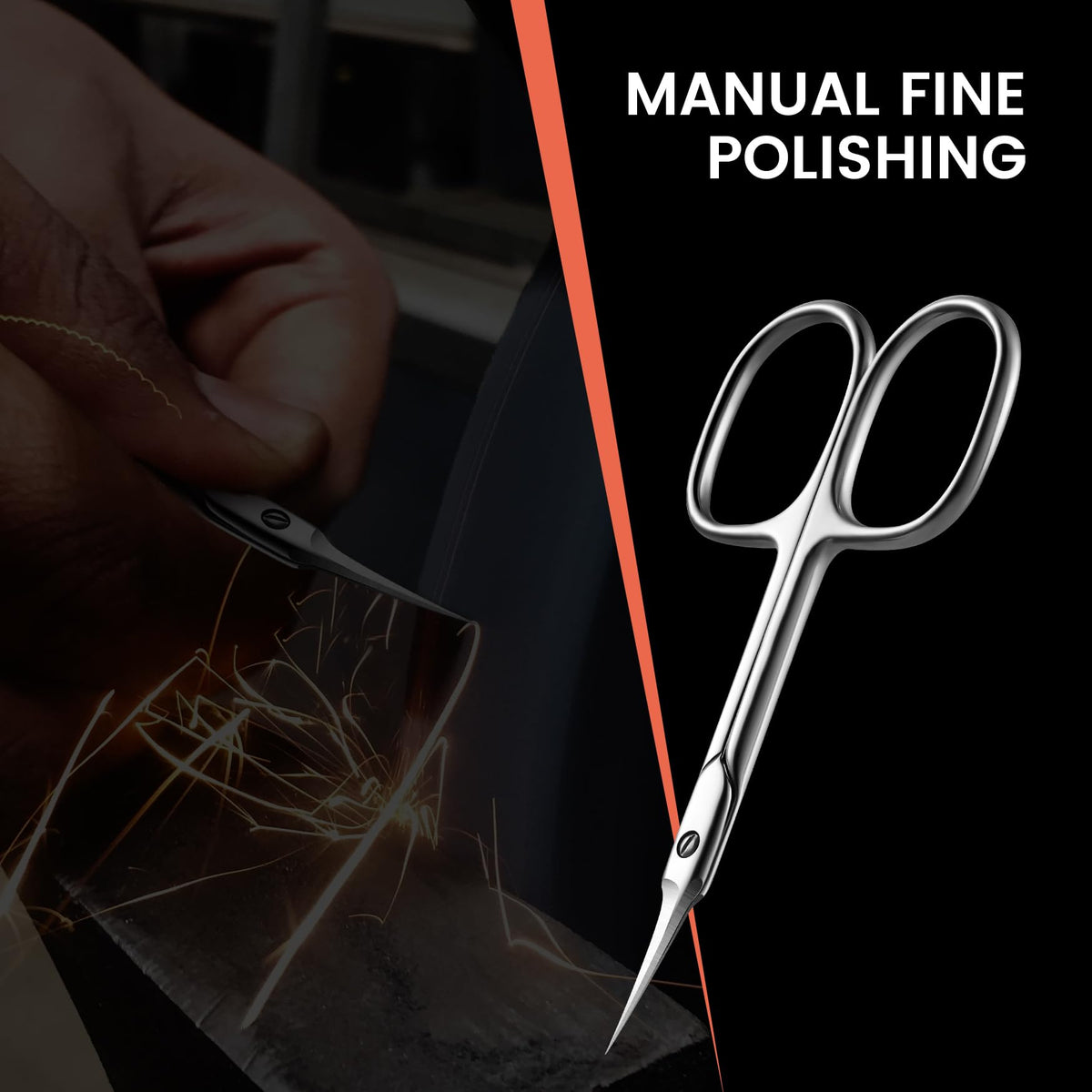 Durable and rust resistant stainless steel construction details of the BEZOX precision beauty scissors