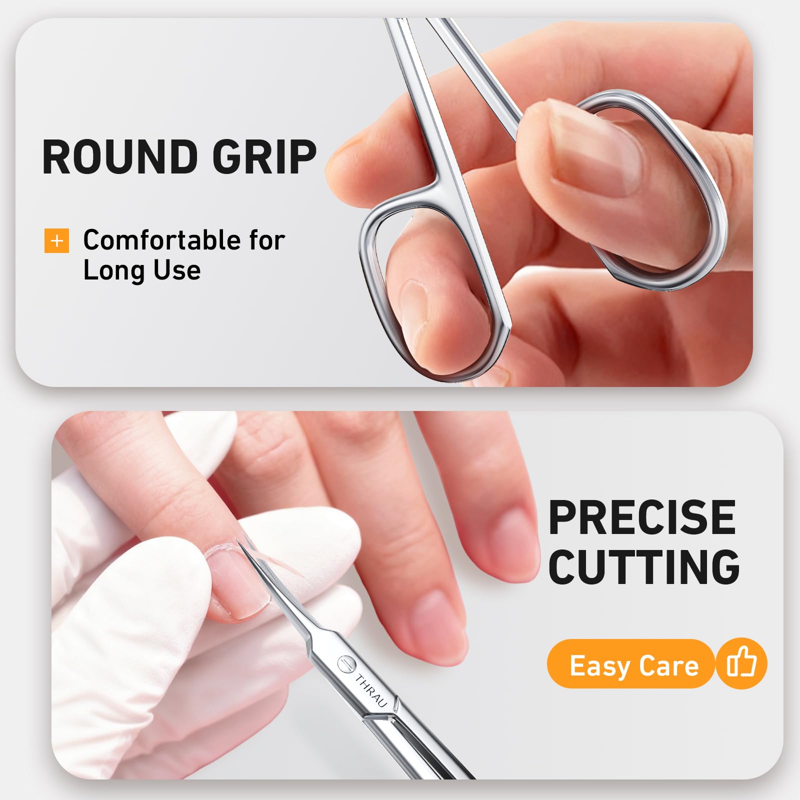 THRAU multi purpose grooming kit scissors angled view on white background