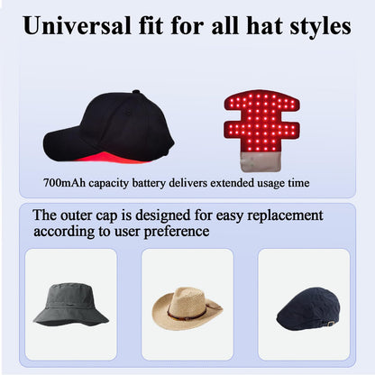 Wireless red light therapy cap charging components