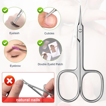 Polished mirror finish CGBE beauty scissors designed for removing dead skin and hangnails.