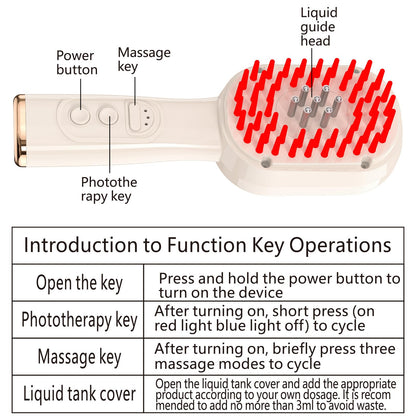 Close up of Protouch laser therapy comb massage points.