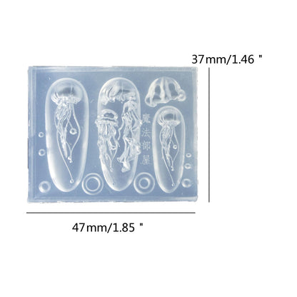 Silicone jellyfish mold showing delicate tentacle cavity details