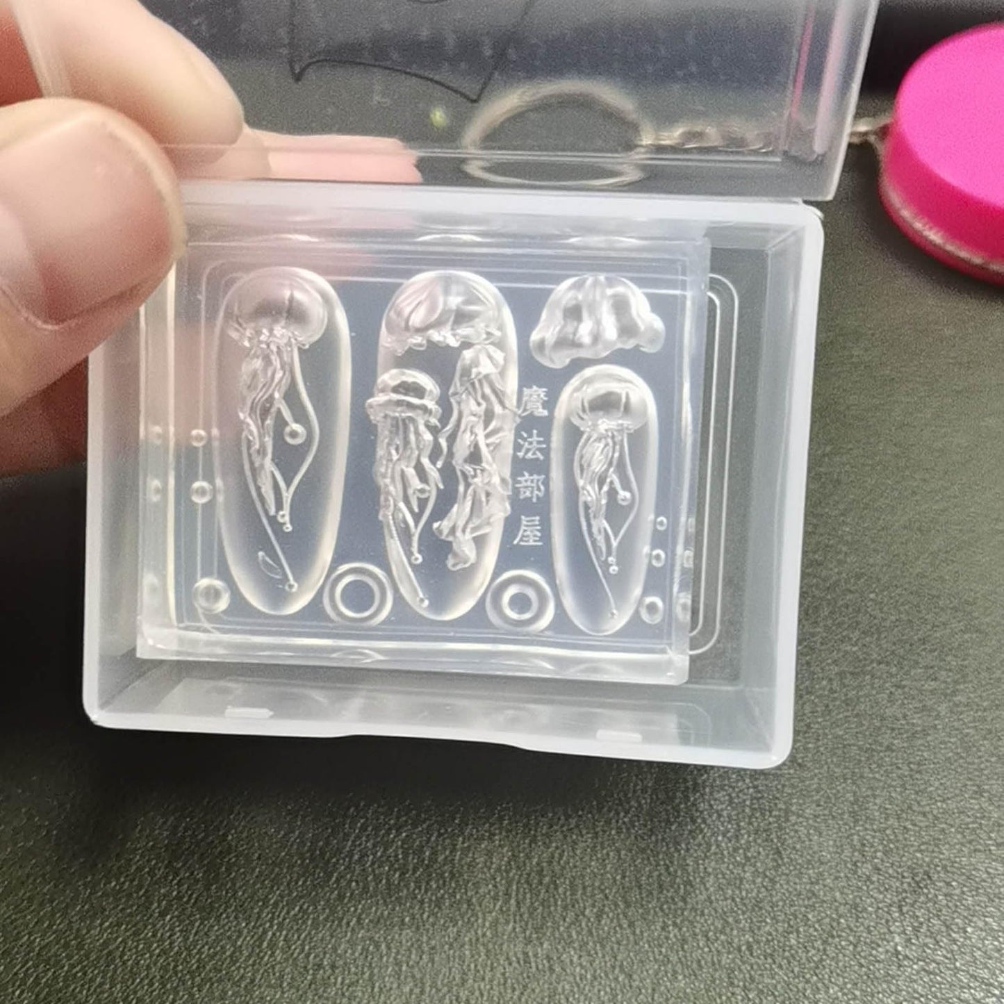 Professional nail art accessory jellyfish silicone casting tool