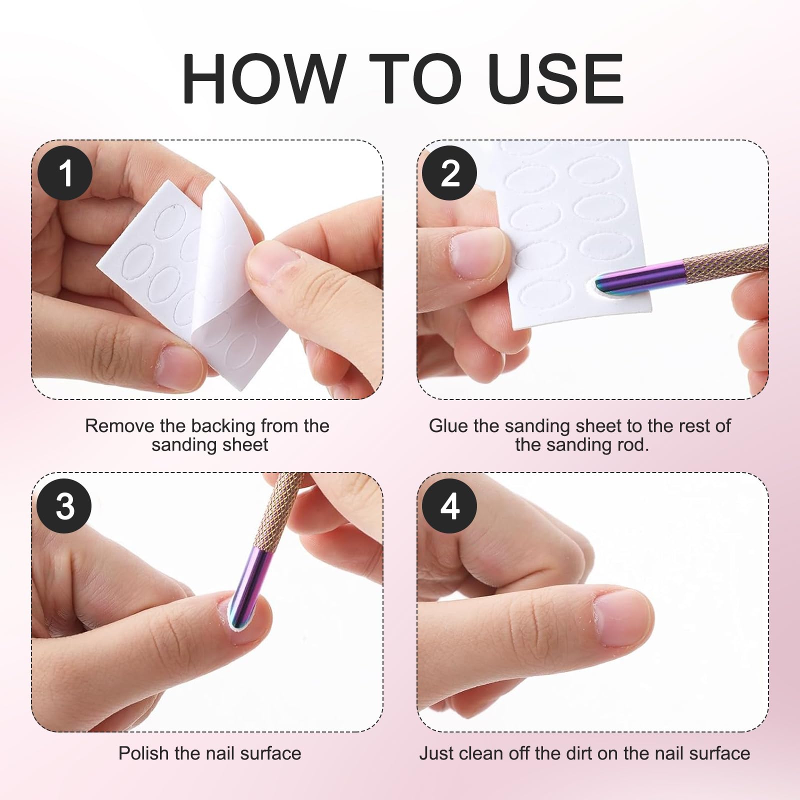 Panthra cuticle remover kit with ten included sandpapers