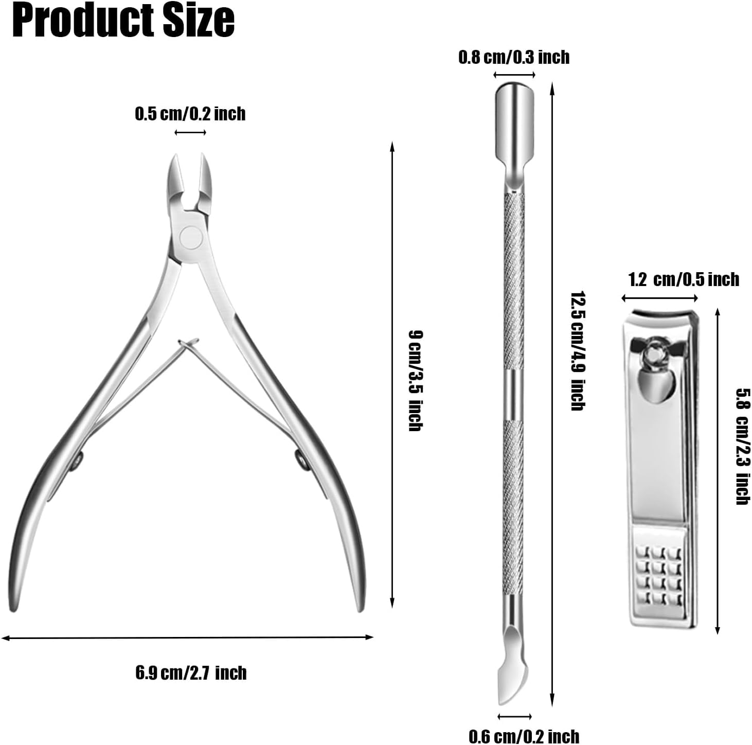 Stainless steel cuticle nipper close up detail