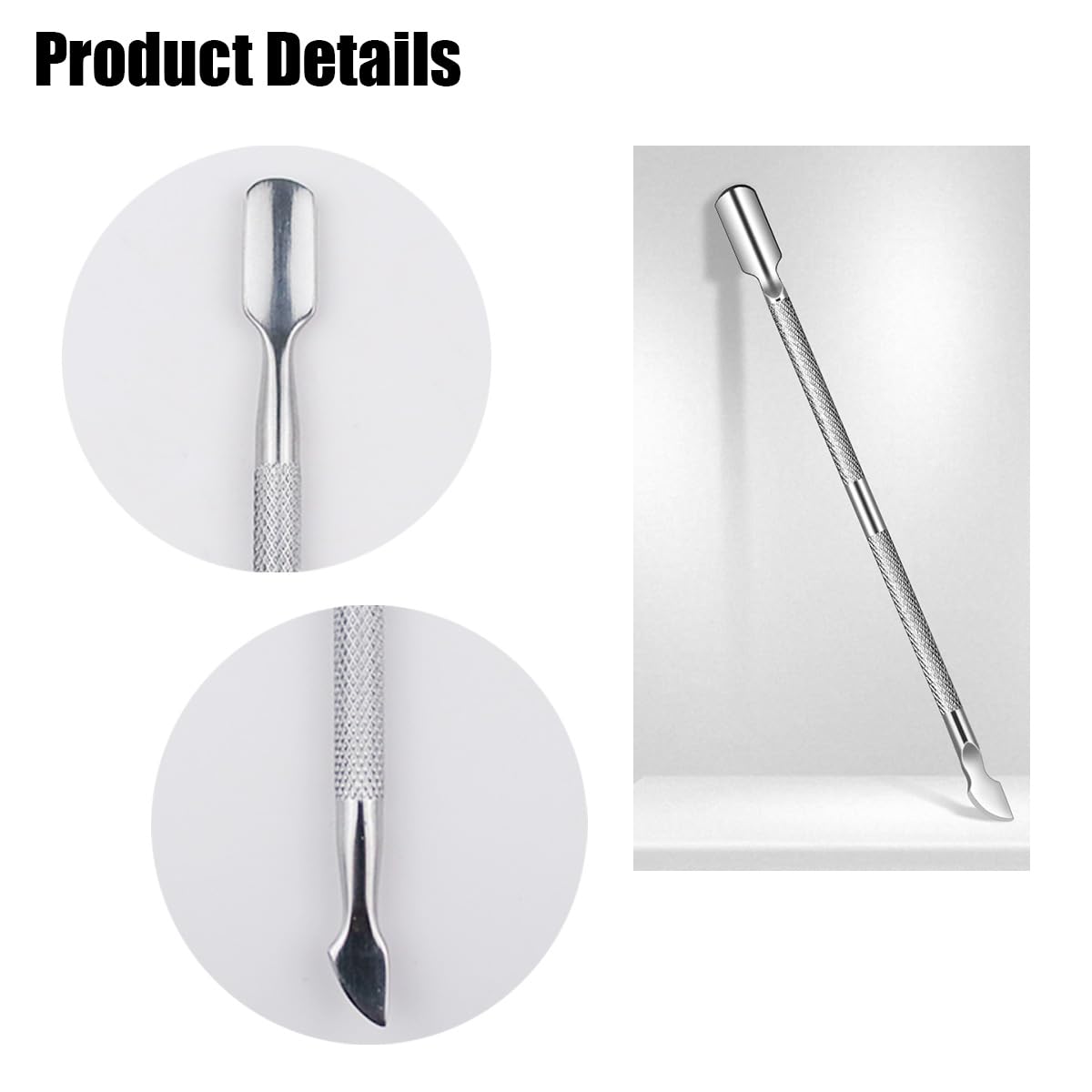 Full set of JKN Art nail grooming tools in silver