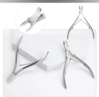 Ergonomic cuticle clipper blades for nail care