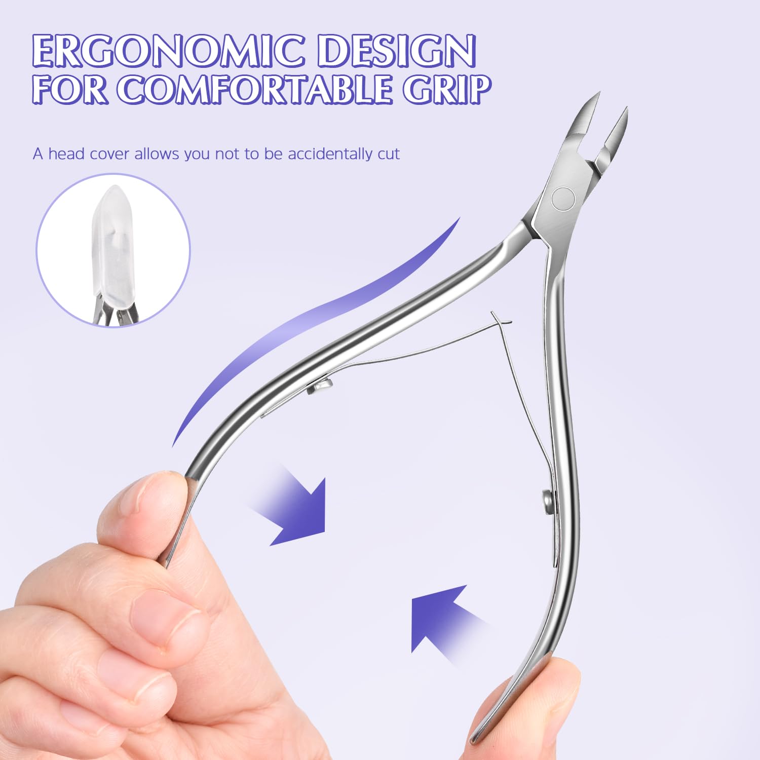 Full view of MORGLES 6 piece nail grooming kit
