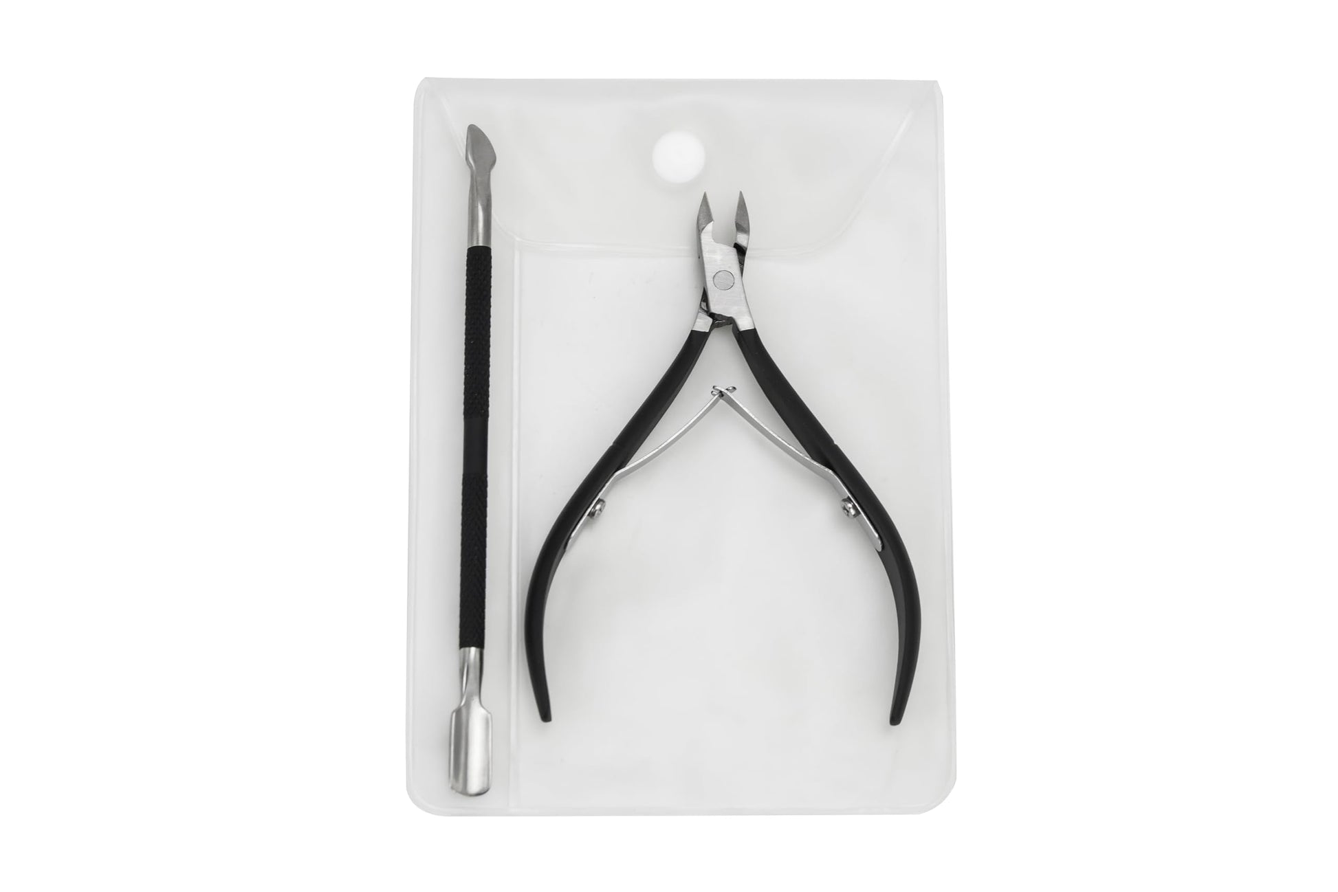 Close up of stainless steel cuticle trimmer sharp jaw