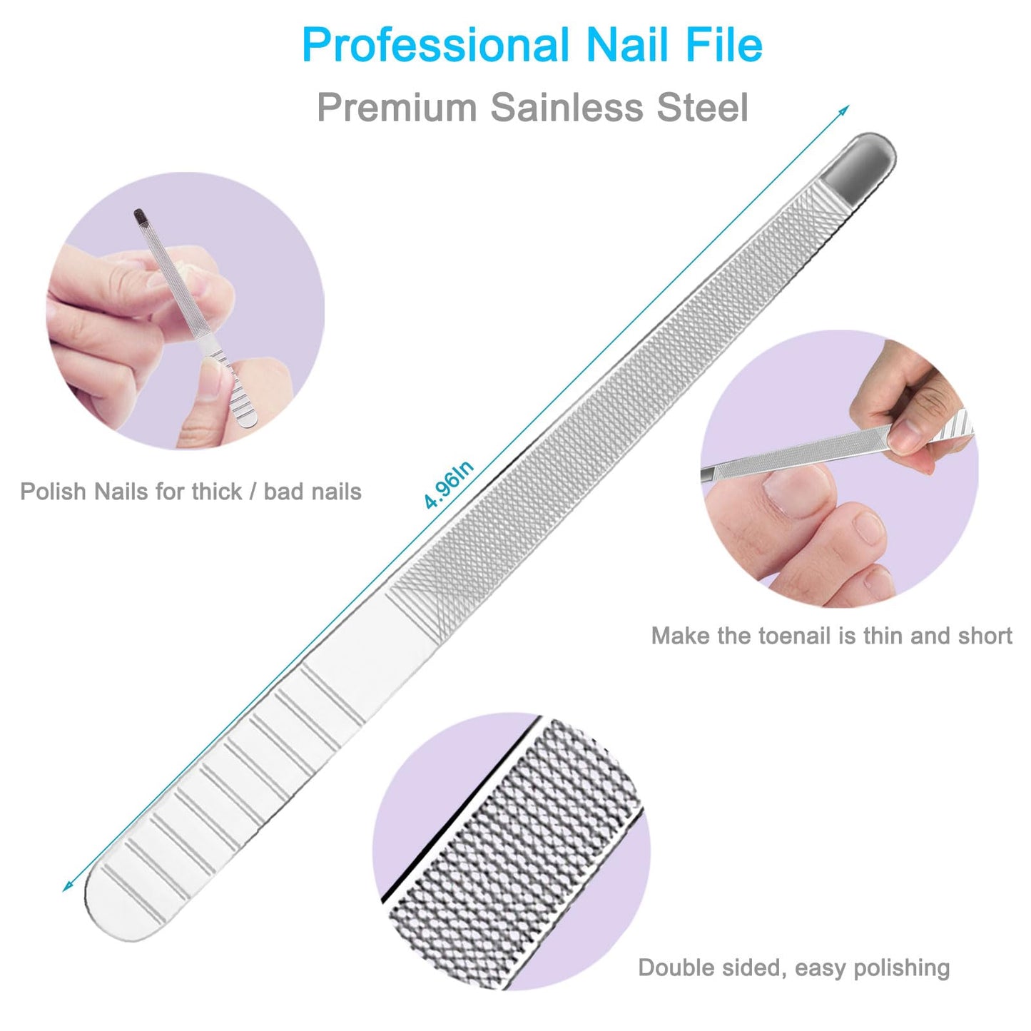 Complete set of nail files and buffers for manicure