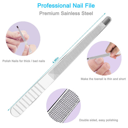 Complete set of nail files and buffers for manicure