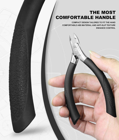 Illfer cuticle trimmer showing non-slip silicone handle grip