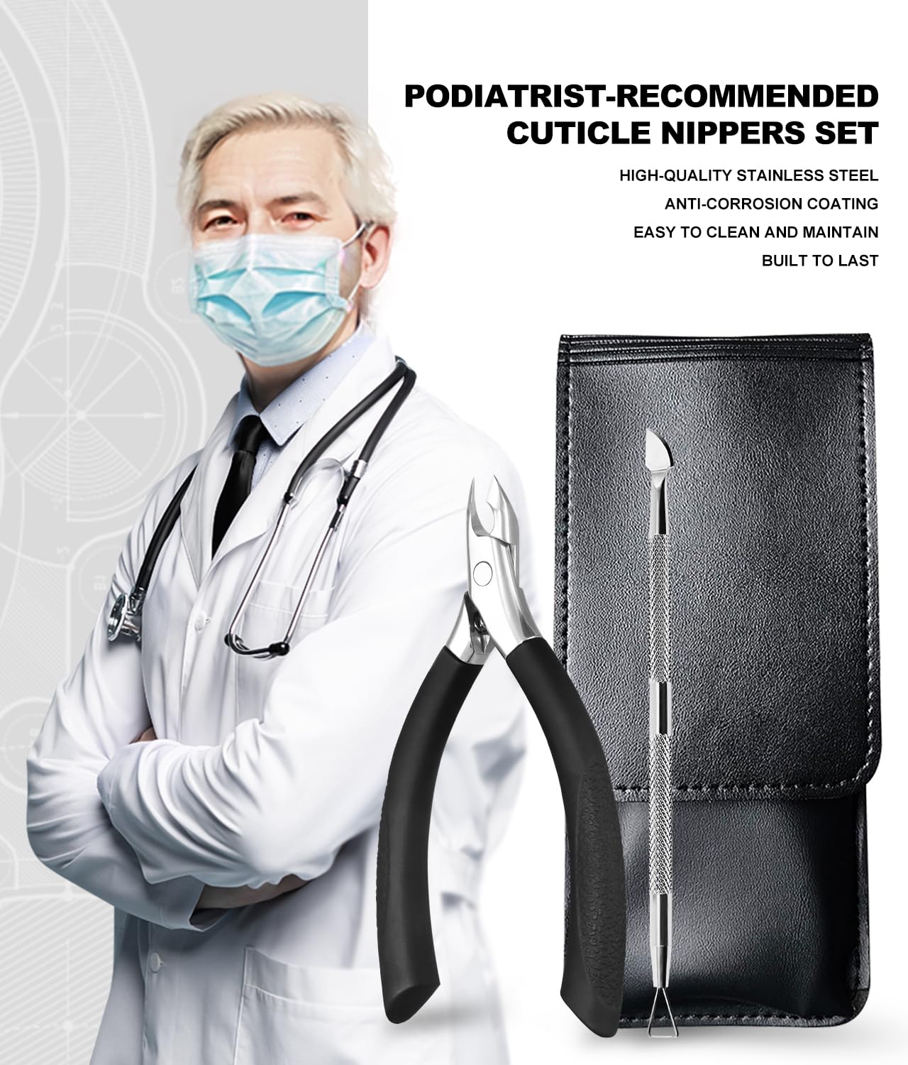 Professional cuticle nipper blades for precise nail grooming