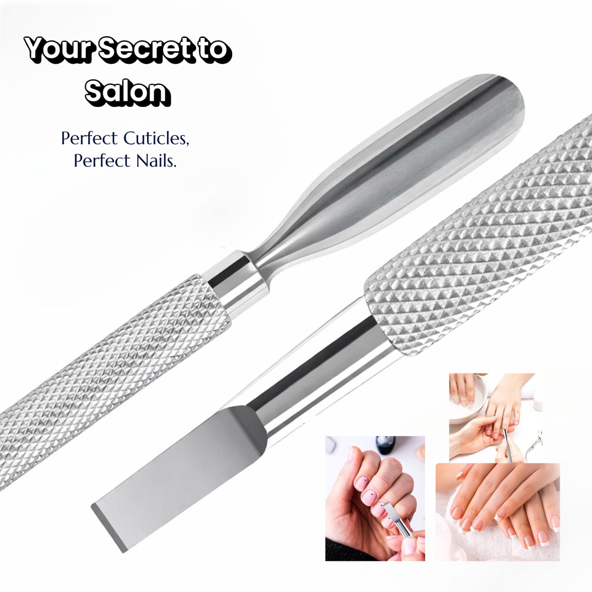 Top view of 4 piece nail care kit contents