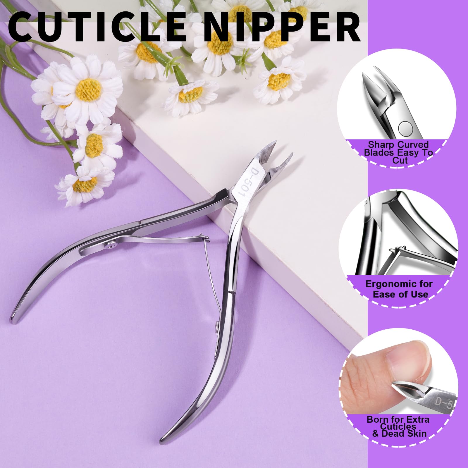 Teenitor stainless steel cuticle nipper with sharp jaw