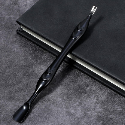 Lifestyle shot of cuticle pusher and trimmer for salon use