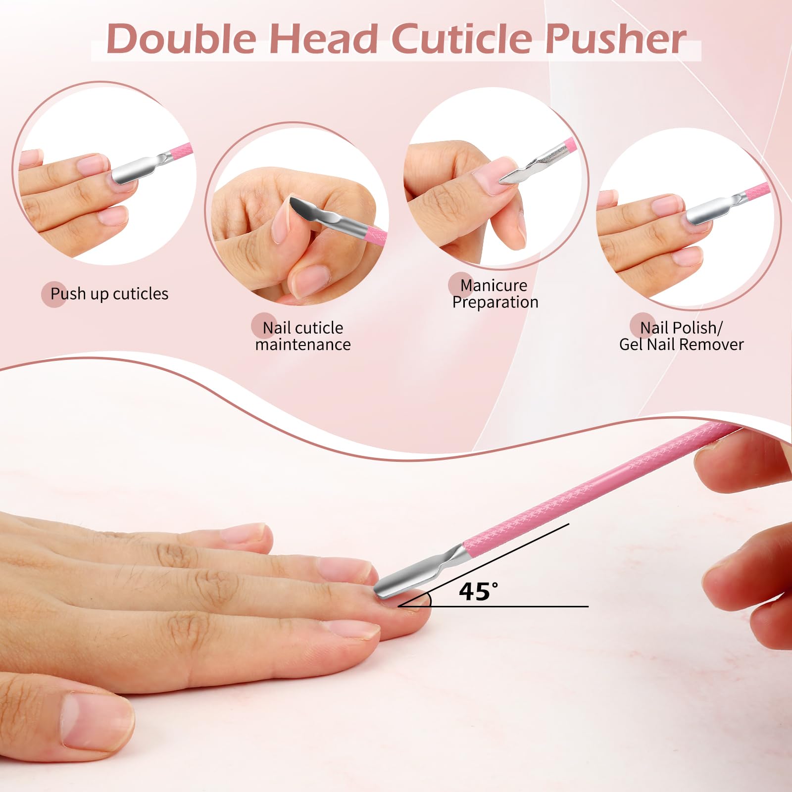 Professional stainless steel manicure tools for women by Walentin Profwr.