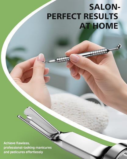 Close up of Fvion 2-in-1 cuticle tool spoon end