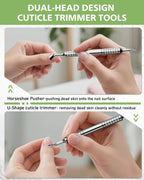 Detailed view of Fvion cuticle trimmer V-blade