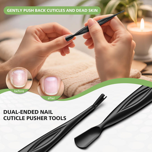 Close up of Baluca cuticle tool V-shaped trimmer end