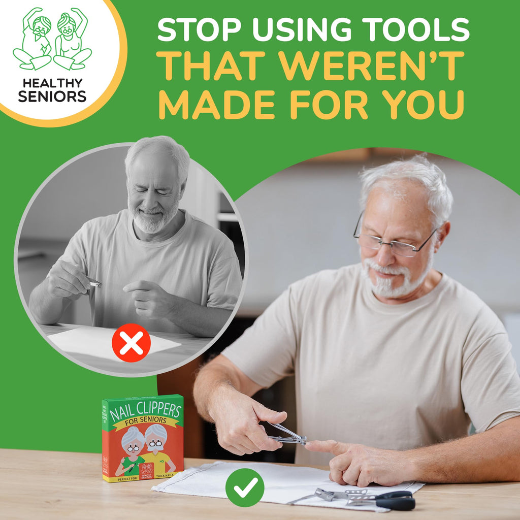 Healthy Seniors professional wide jaw toenail clippers for seniors