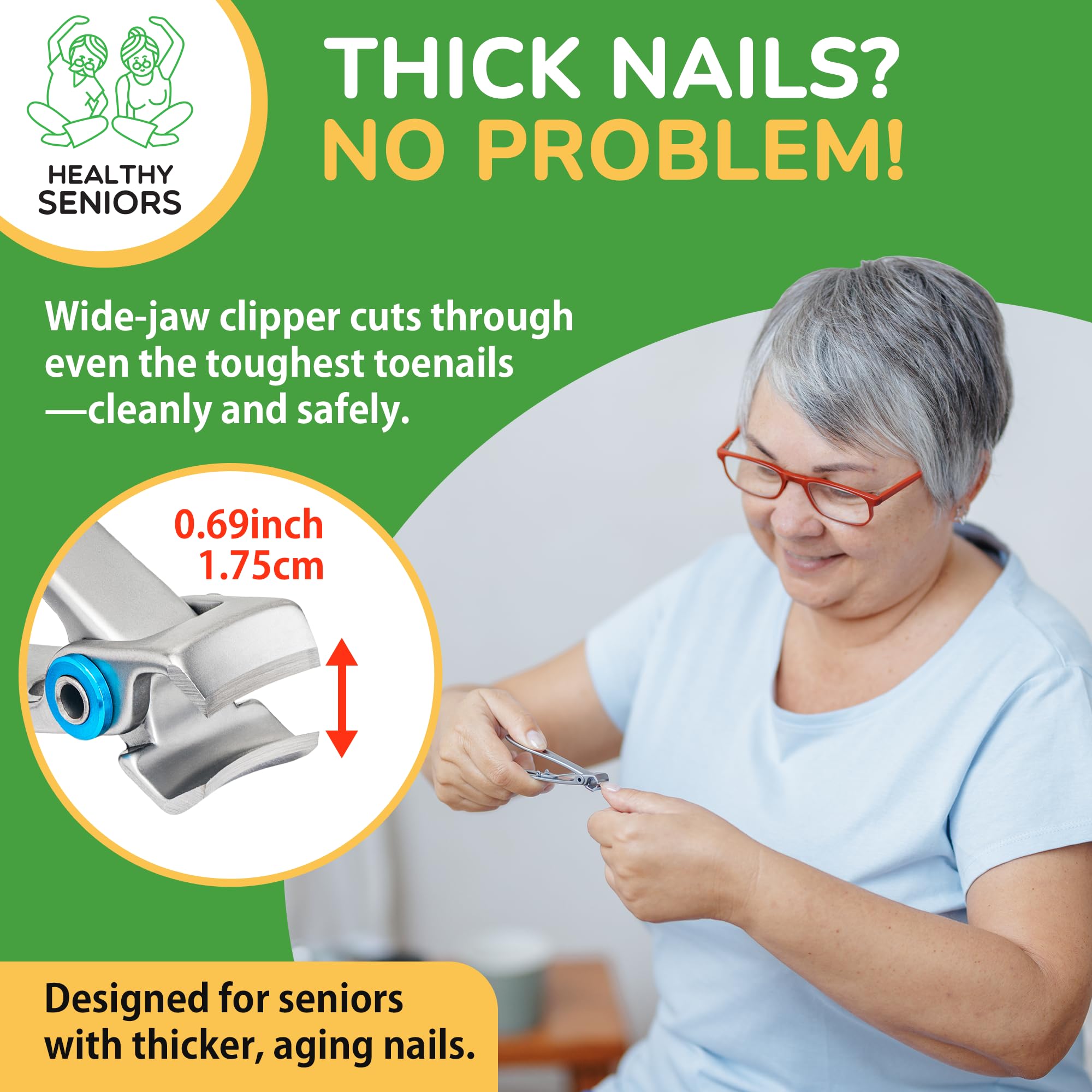 Healthy Seniors stainless steel podiatrist grade grooming tools