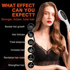 Pupca hair growth comb showing red light diodes and teeth