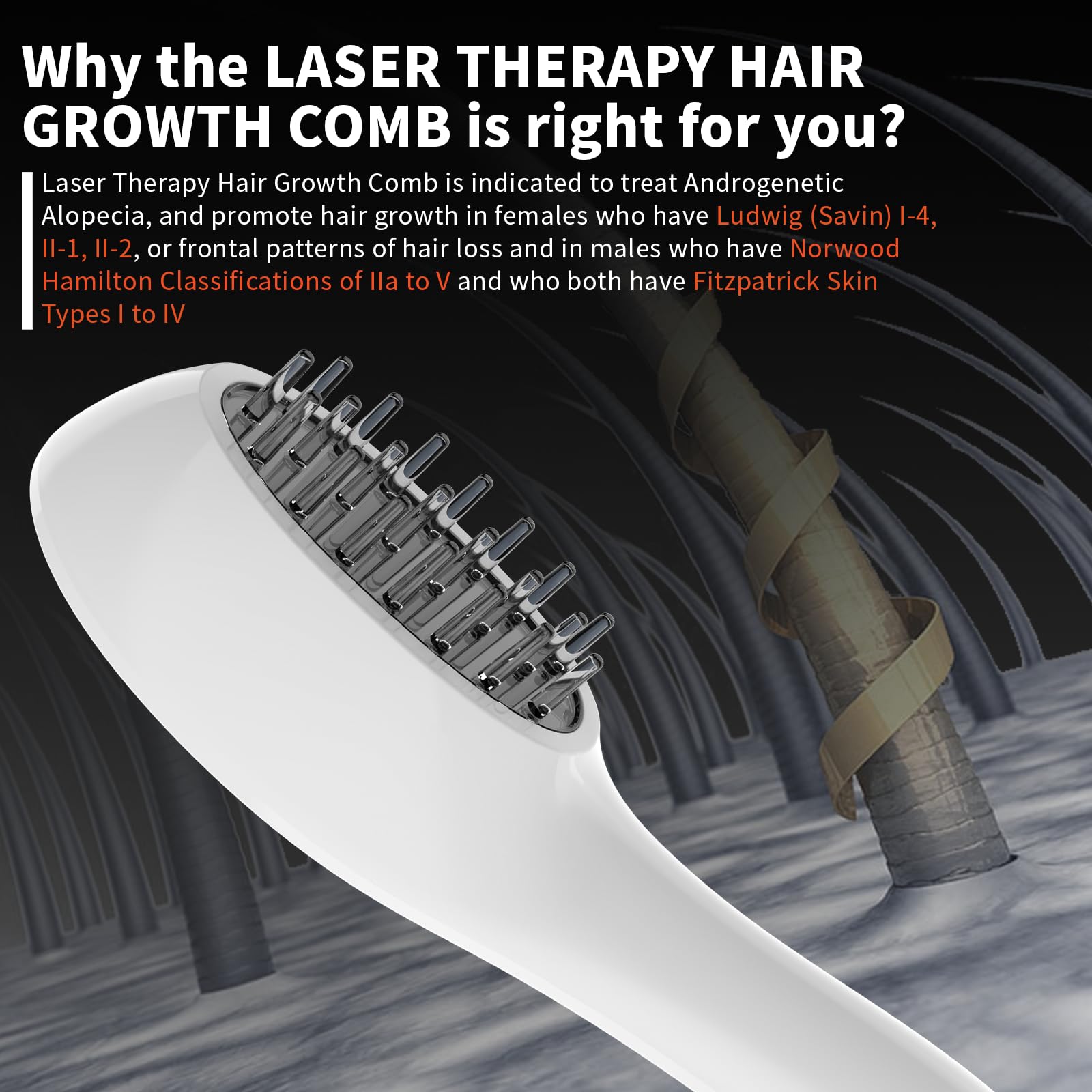 Pupca hair growth device in packaging for USA imported quality