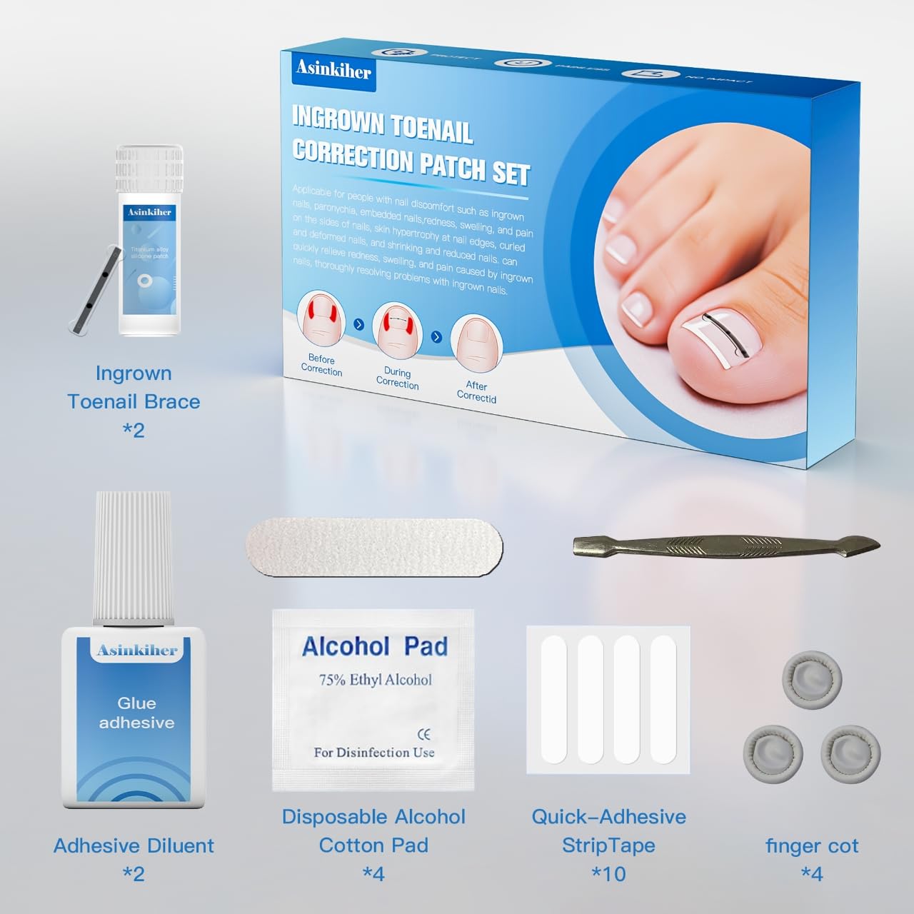 Waterproof nail correction tool for daily comfort