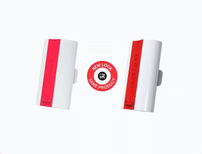 User wearing iRestore battery pack on belt