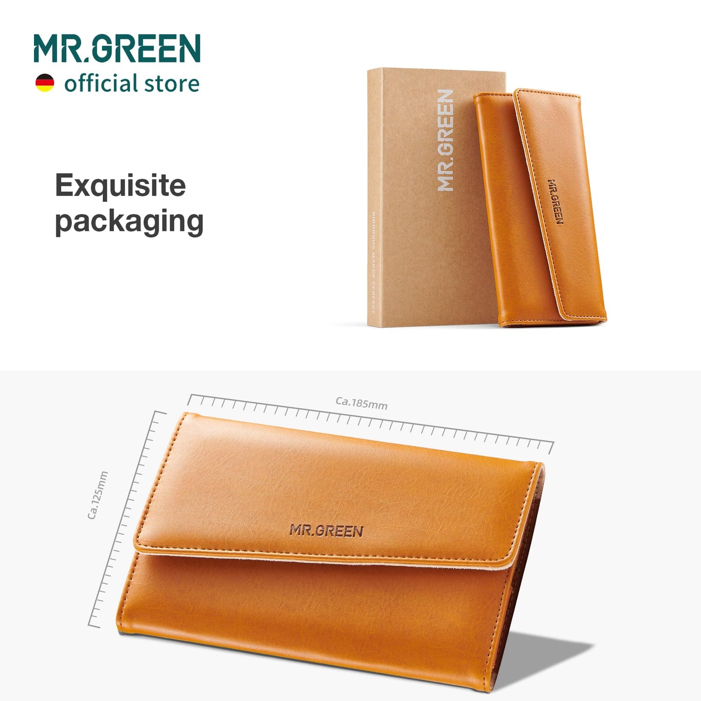 Travel-friendly leather case for Mr. Green pedicure tool kit