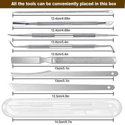 Full 10-piece pedicure tool kit for ingrown nails