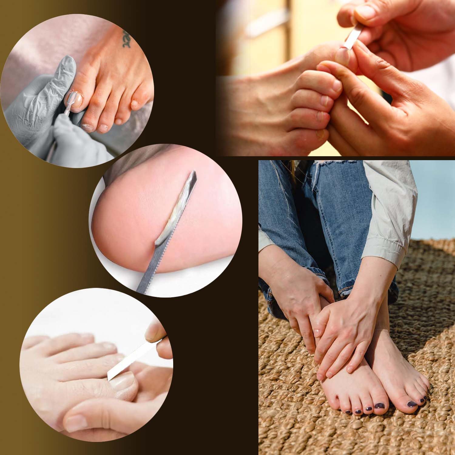 Professional nail grooming tools including files and lifters