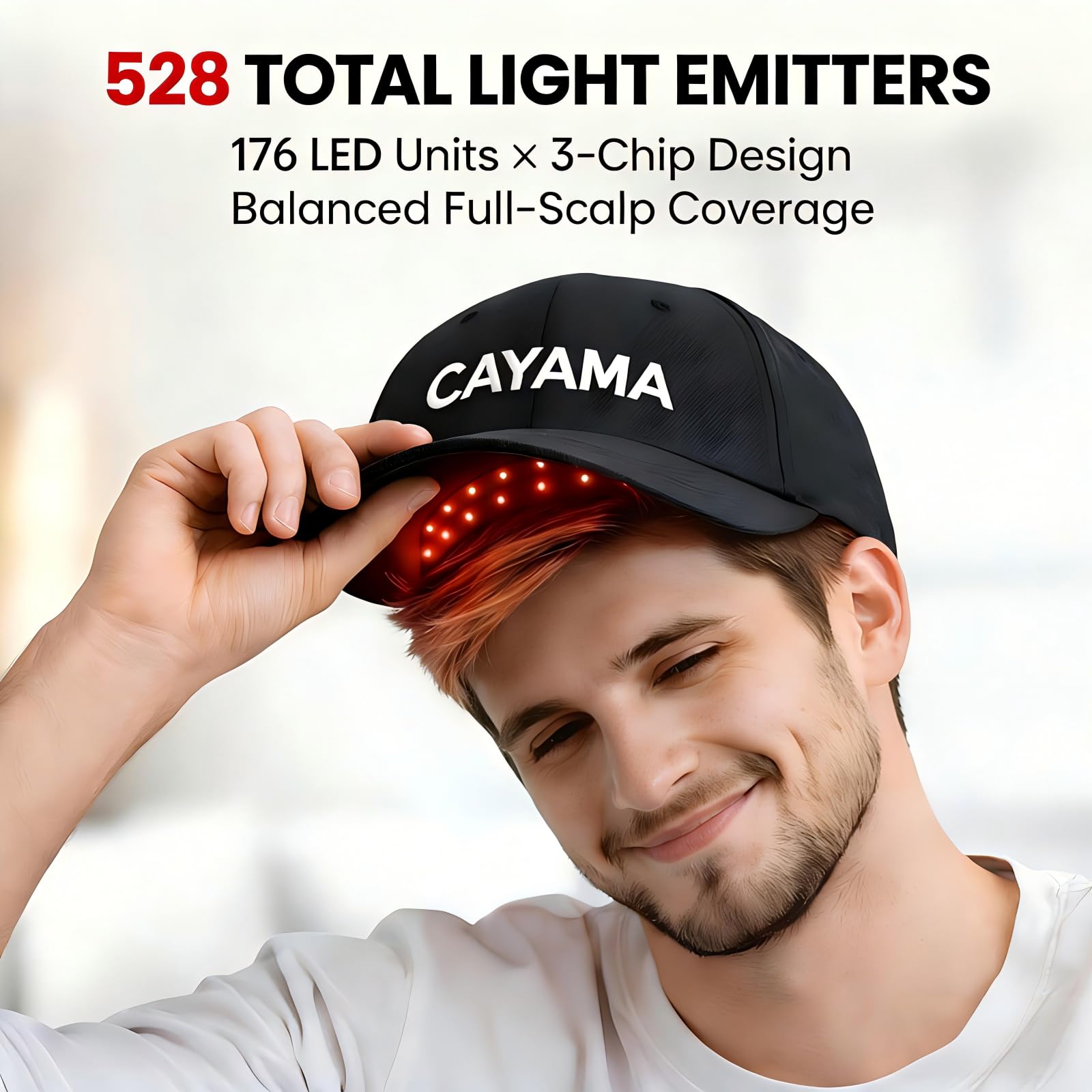 Cayama hair growth cap with remote control unit