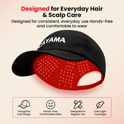 Side profile of Cayama red light therapy cap