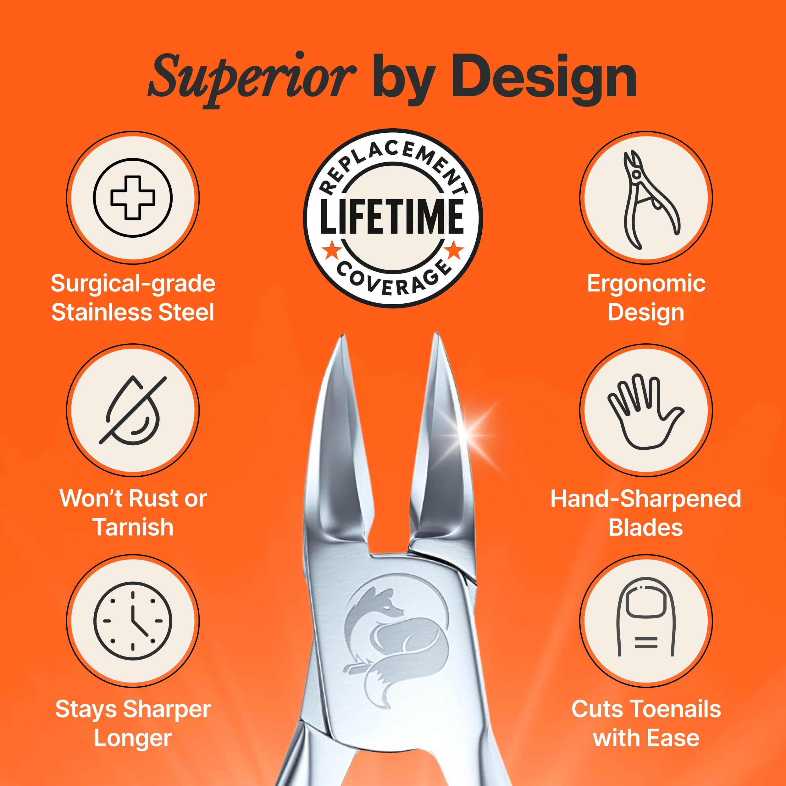 Ergonomic soft-grip handle design on nail nipper