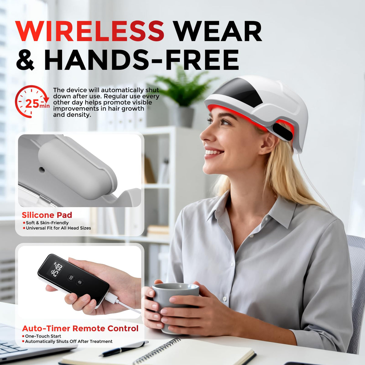 Ovekpa hair loss therapy device packaging box display