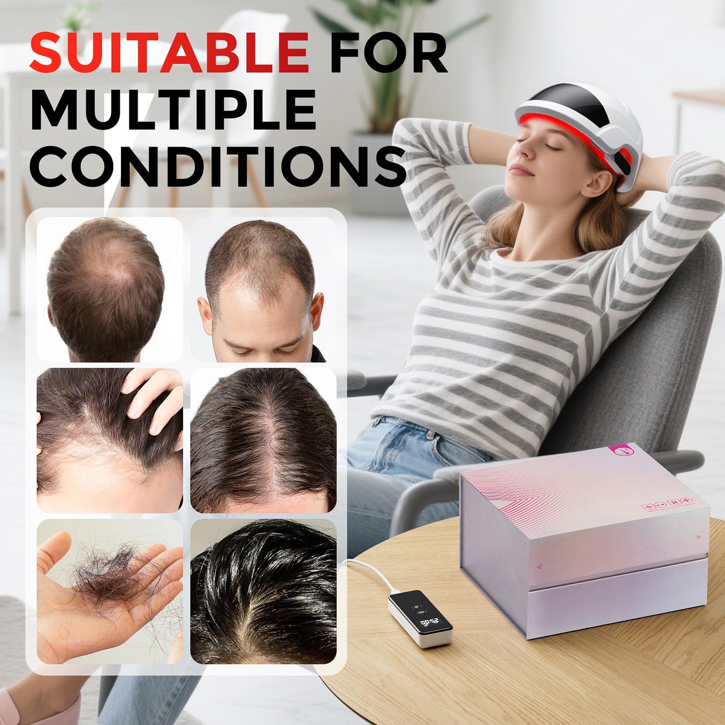 Ovekpa hair growth therapy device in original packaging