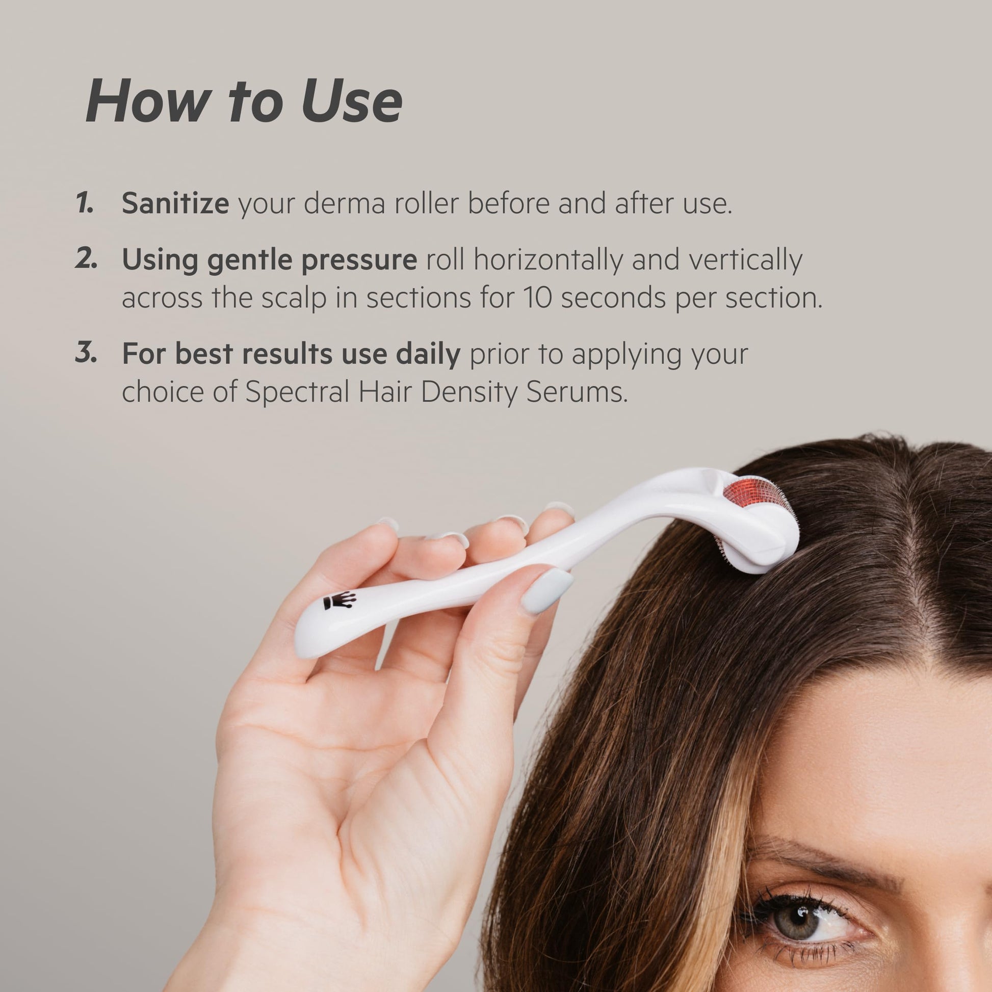 DS Laboratories StimuROLLER handheld scalp stimulator device