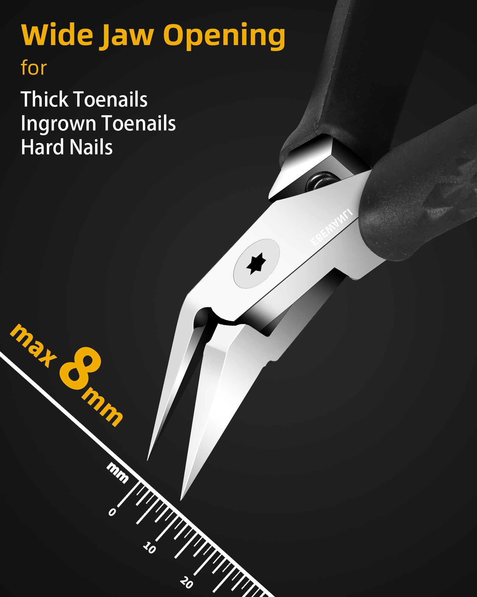 Side profile of Ebewanli professional nail clipper
