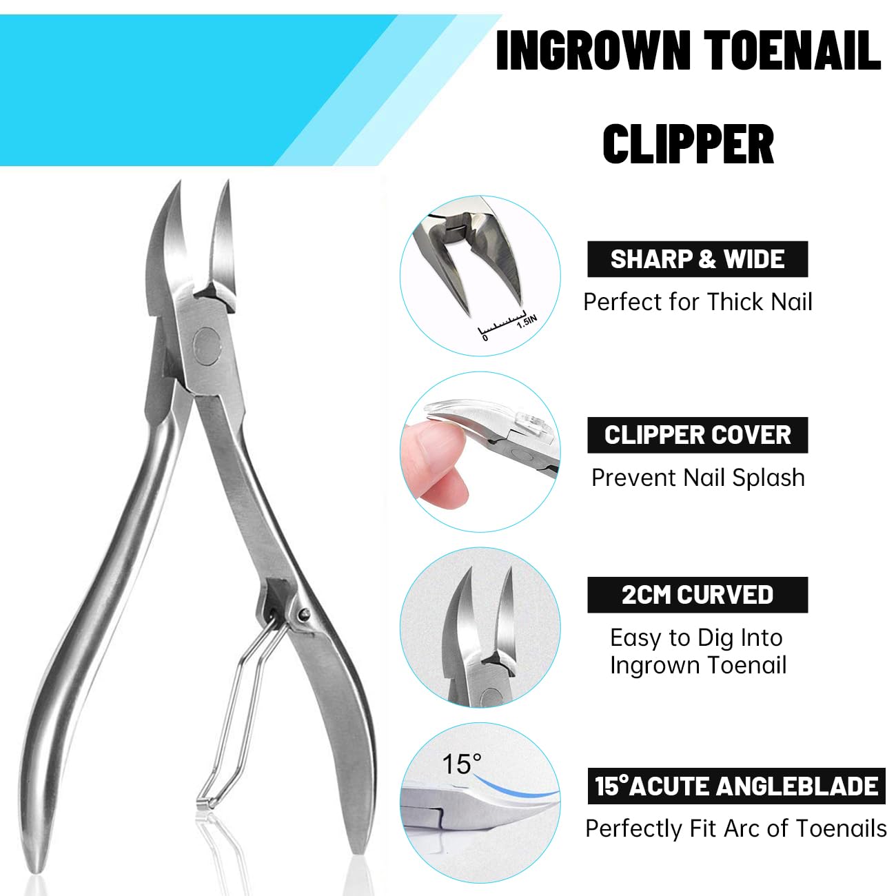 Dualeco nail lifter and file set for pedicure