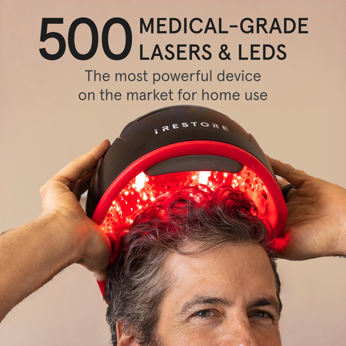 Side view of Irestore Elite laser hair growth device