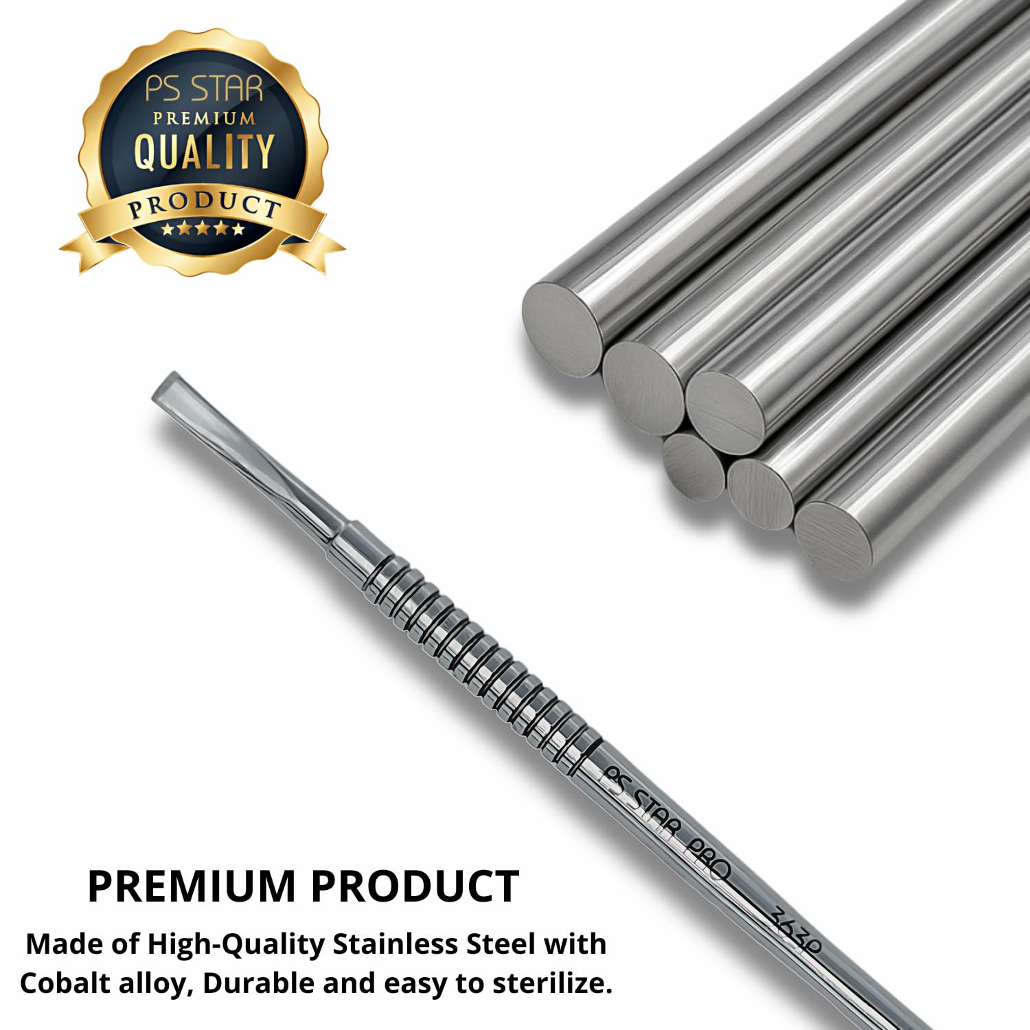 Professional podiatry tool Ps Star 363P surgical steel finish
