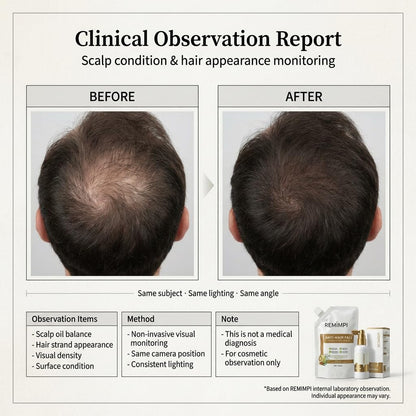 Two step hair growth combo showing shampoo texture and lightweight tonic