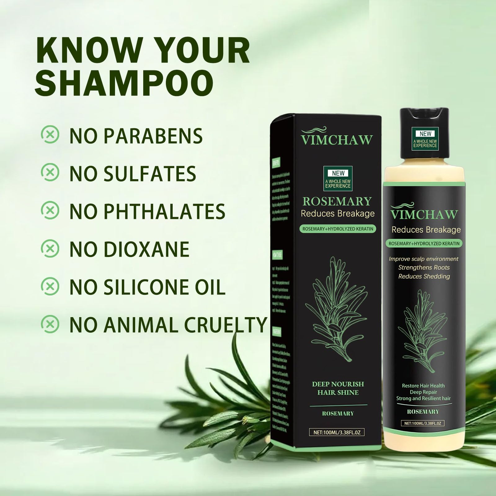 MEETIPLY botanical hair thickening shampoo being poured showing texture.