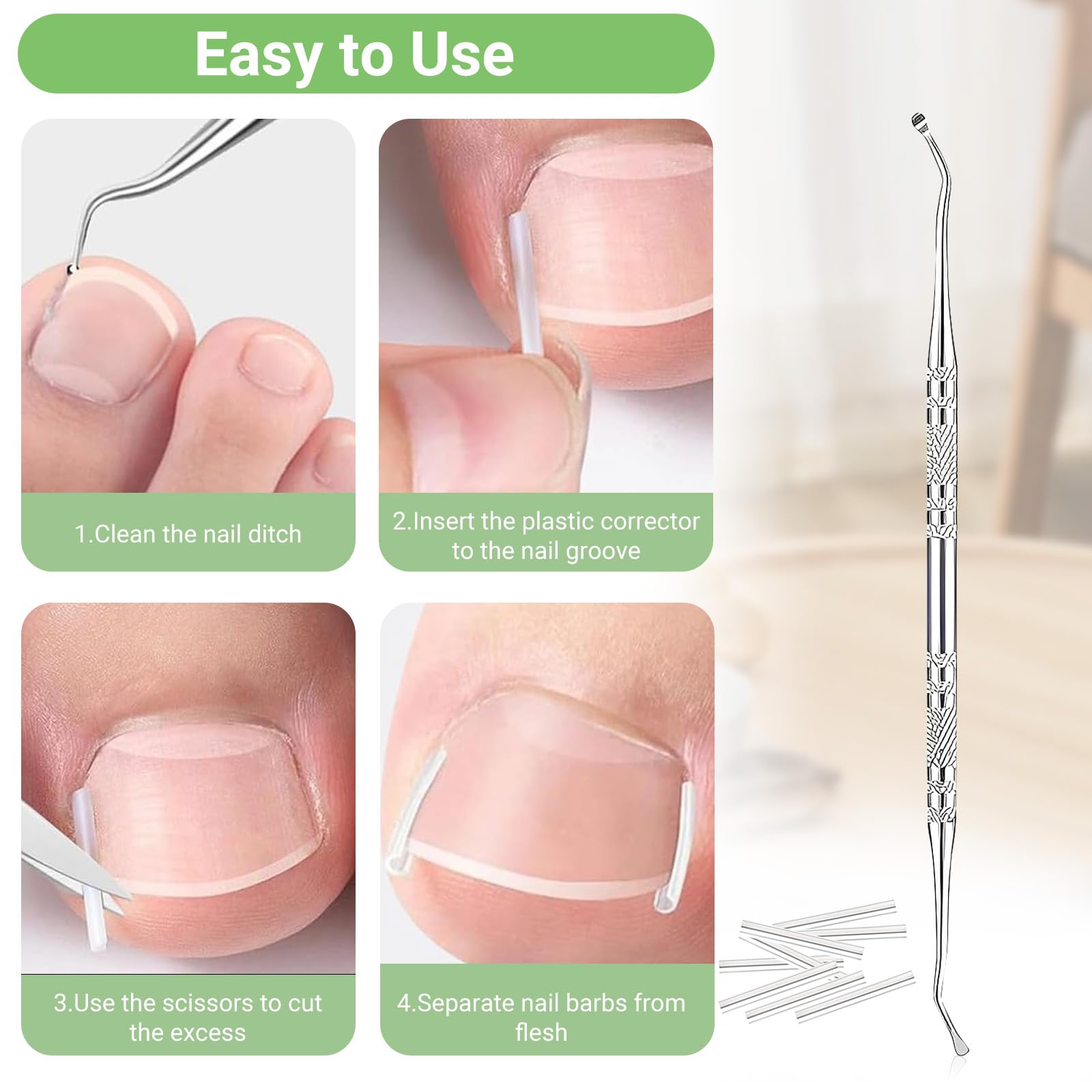 Detailed layout of the twenty pads and five I-shaped adhesive corrector patches showing the flexible texture