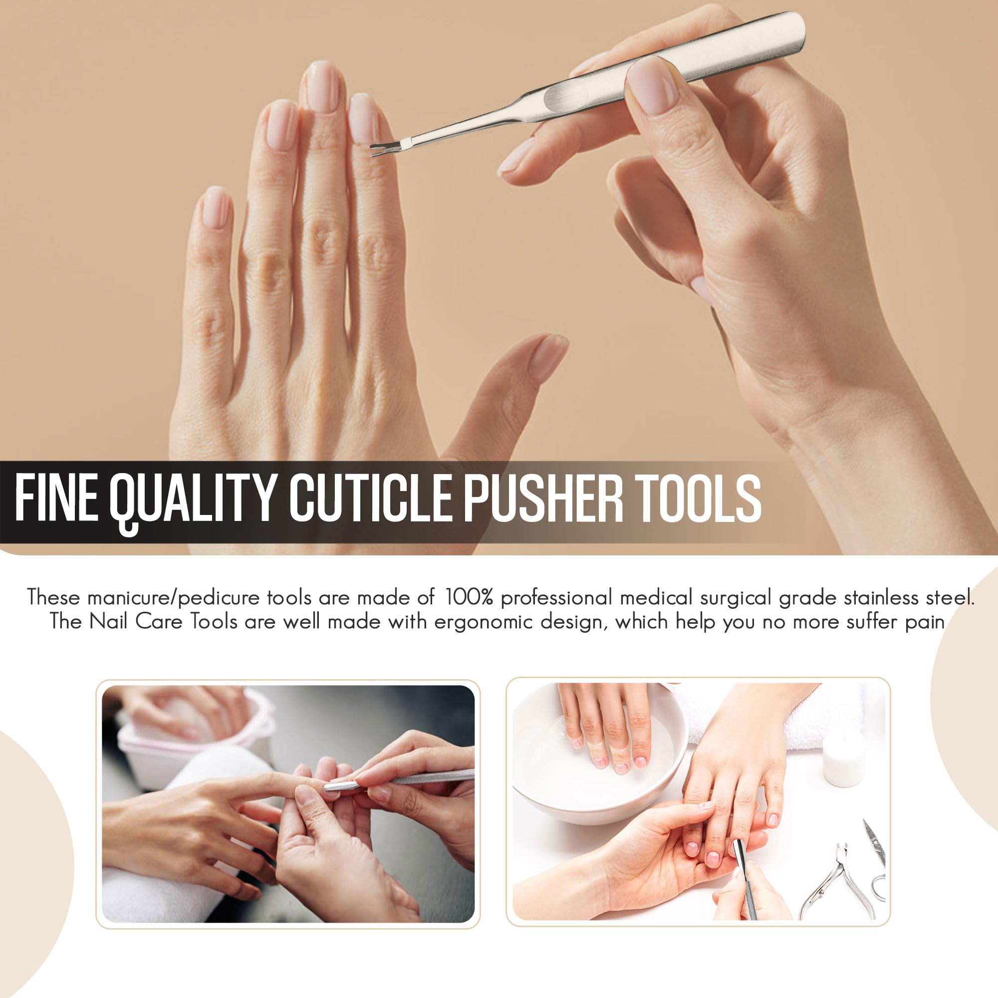 Professional ingrown toenail lifter and cuticle remover set