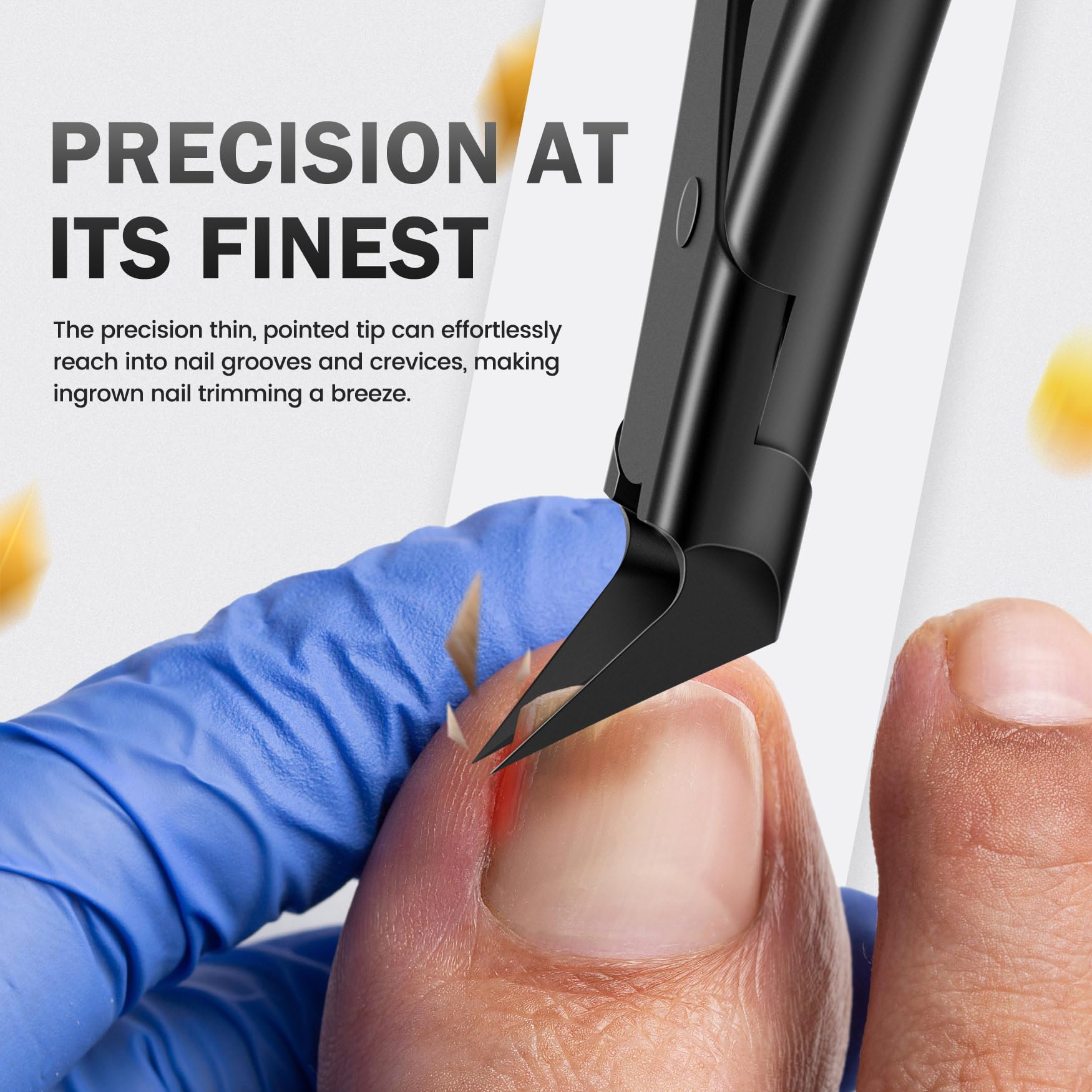 Close up of Bezox slant straight blade for thick nails