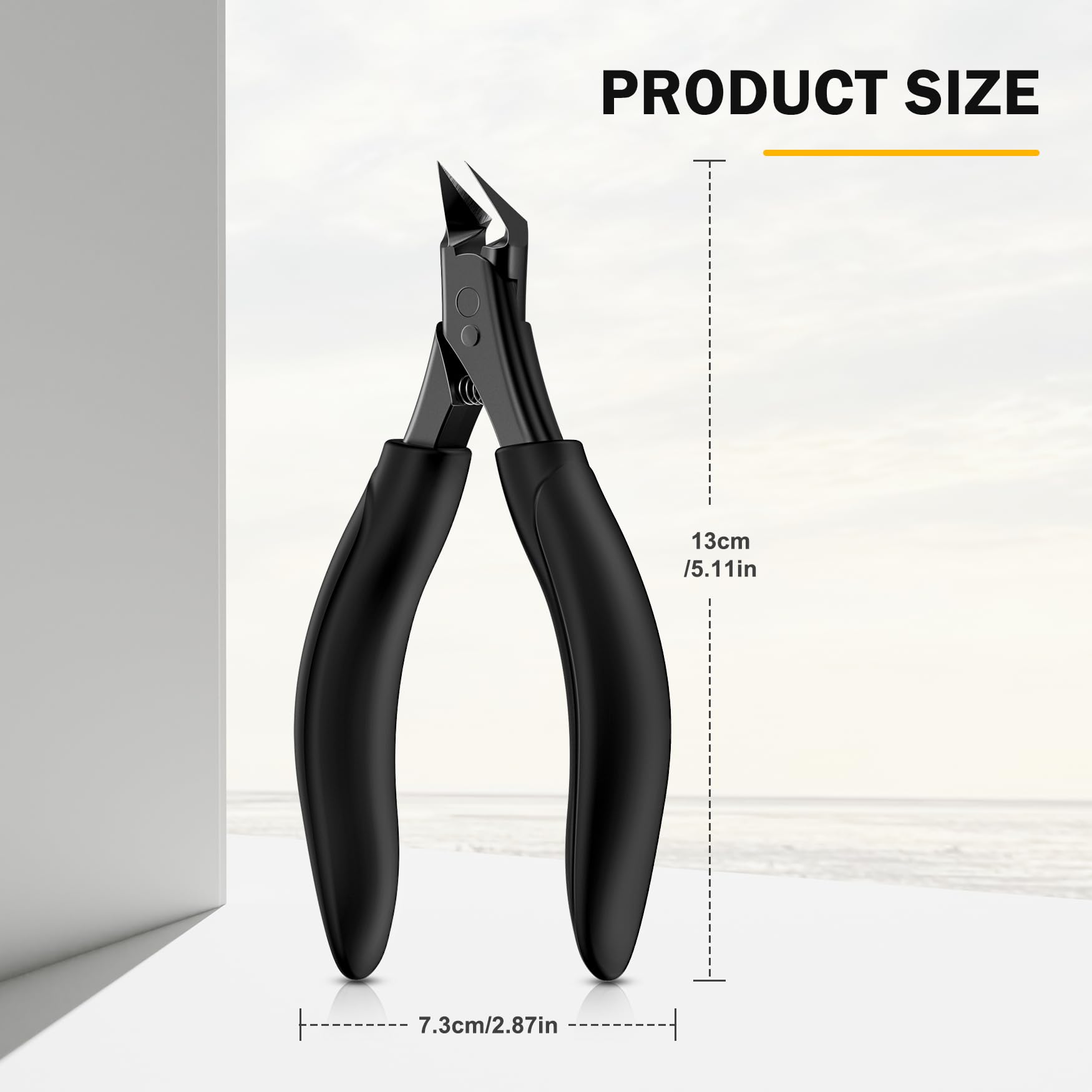 Side view of Bezox precision nail clippers for ingrown nails